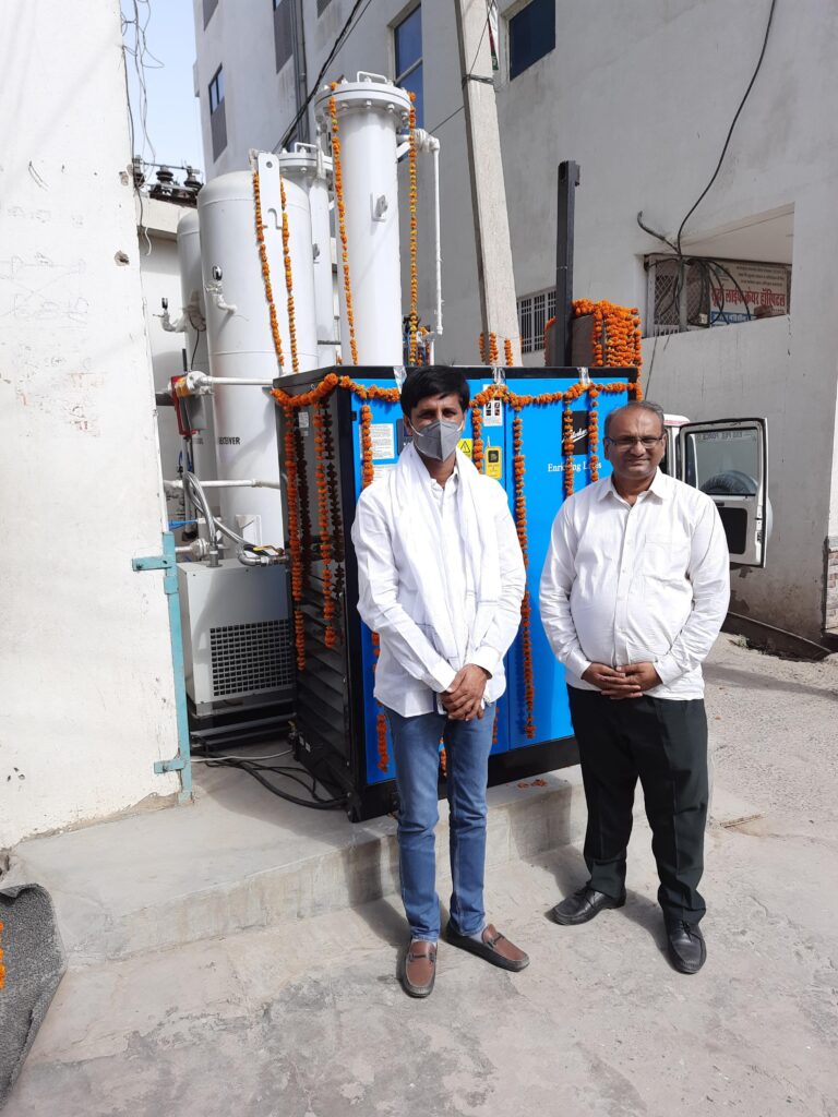 Oxygen plant inauguration at Shri Shyam Hospital Kotputli